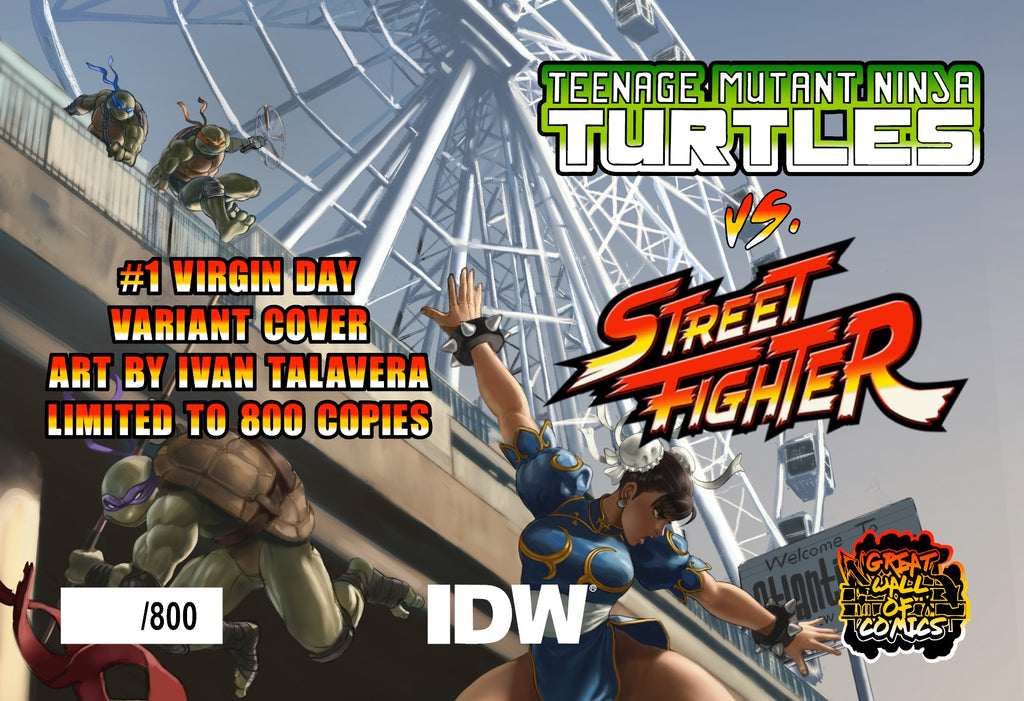 PRE ORDER - Teenage Mutant Ninja Turtles VS. Street Fighter No. 1 Ivan Talavera Variants.