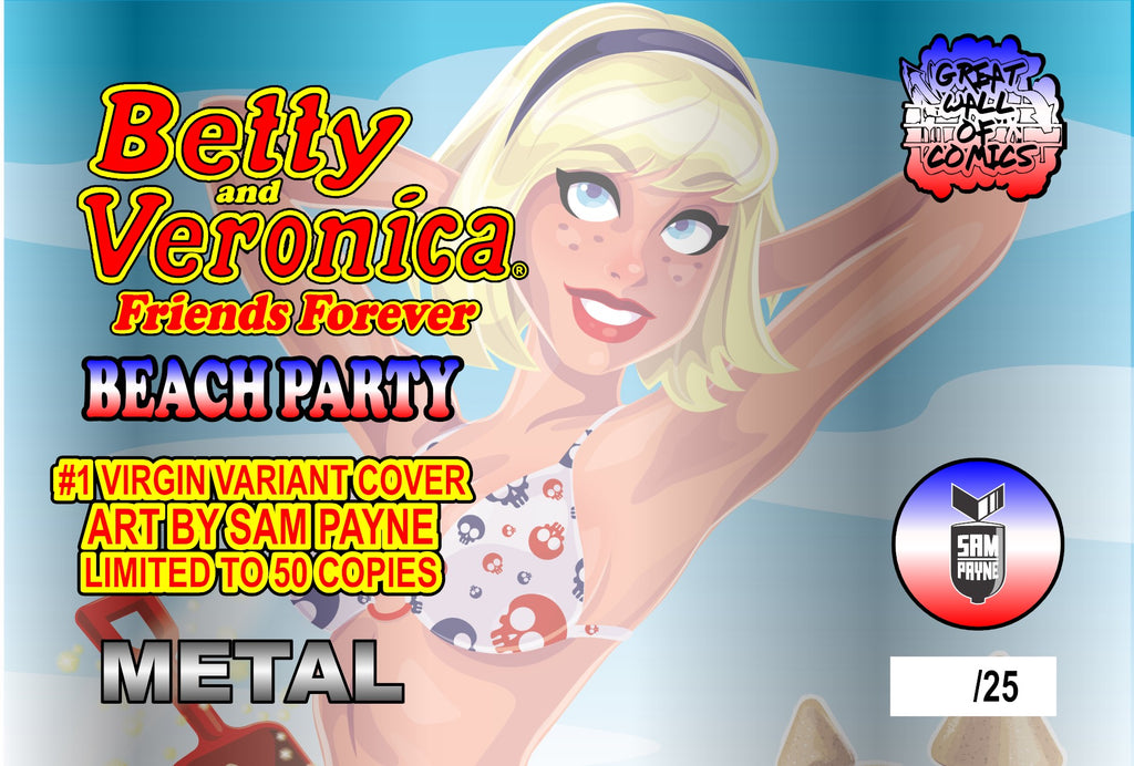 Betty and Veronica Beach Party #1 America Variant Cover by SAM PAYNE