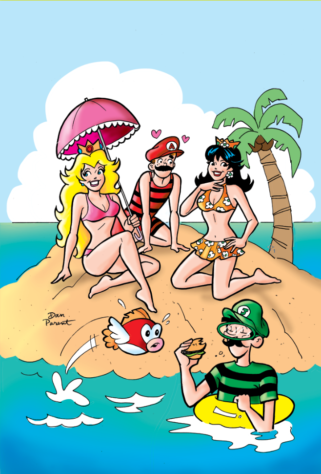 Betty and Veronica Friends Forever Power ups  #1 Virgin Variant Cover by Dan Parent