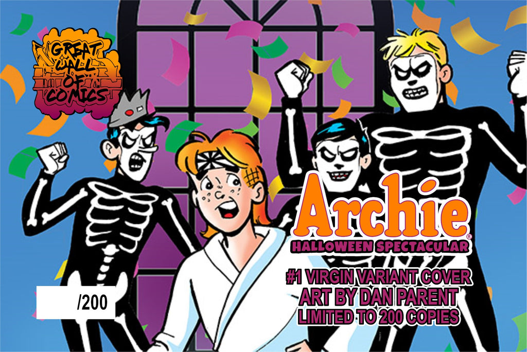 Archie Halloween Spectacular #1 Virgin Variant Connecting Cover Karate Kid Parody Set By Dan Parent