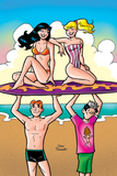 Betty et Veronica Friends Forever Summer Surf Party #1 Virgin Variant Cover par Dan Parent